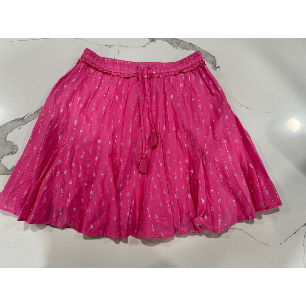 Crown & Ivy Pink Skirt with Silver Metallic Details Size M‎ Women